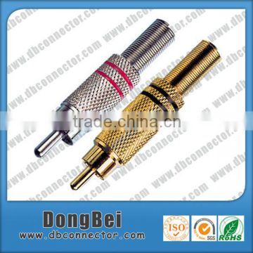 Gold/Nickel plating rca male plug audio cable connectors