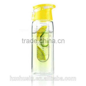 600ML TRITAN Fruit Infusion Water bottle,800mL Sport Tritan Plastic Fruit Infuser Water Bottle Outdoor Travel BPA Free