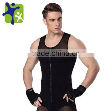 Men Body Shaper with zipper vest, Male slimming sport vest ,breathable quick dry vest for man NY044