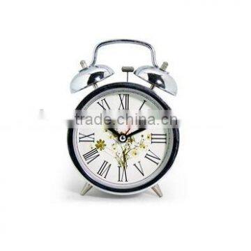 Twin bell alarm clock with metal case