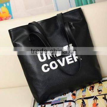 2015 New Arrive Hot Sale Simple Design Musical Notes & Letter Printing Women Handbag