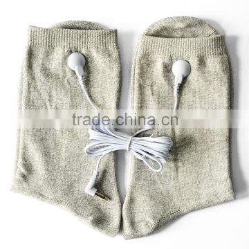 Conductive unti electric sock in silver fiber for physical therapy