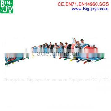Kids ride outdoor playground trains rocket electric train set hot sale