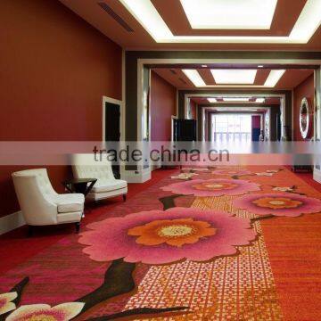 Red color carpets Floral patterned carpet Conference room carpet