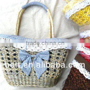 fashion corn husk flower straw bags