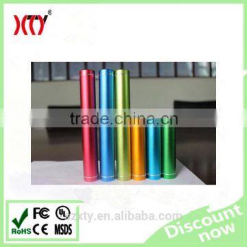 Factory large stored Cylinder power bank round metal 5200mAh for promotional product