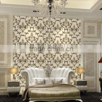 3D wallpaper 2015 new design A90101 pvc deep/heavy embossed wallpaper