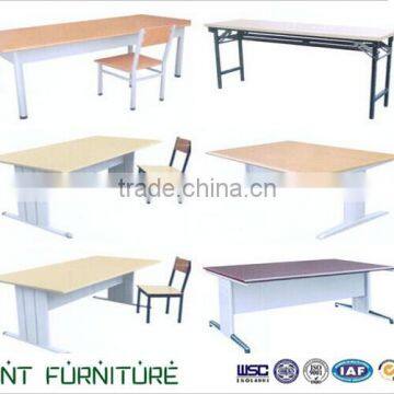 Colorful Library Reading Table/School Desk/Metal School Tables And Chairs