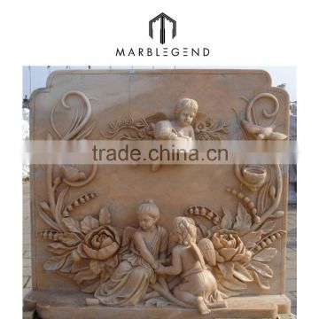 PFM 100% hand carved decorative relief flower carving sculpture