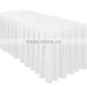 Ruffled Table Skirting Polyester Table Skirt