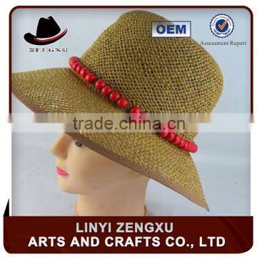 Straw Knitted Outdoor Men Custom Bucket Hat Logo photo-2