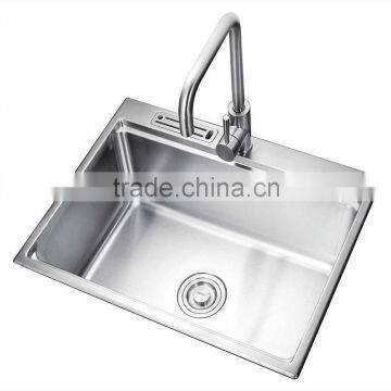 SUS 304 Stainless Steel Kitchen Square Basins With Drainer