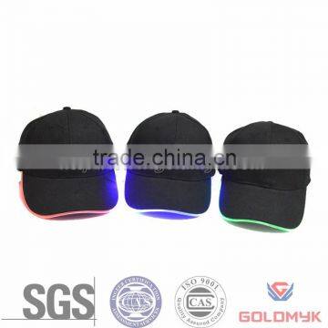 Hot selling custom flashing light LED baseball cap