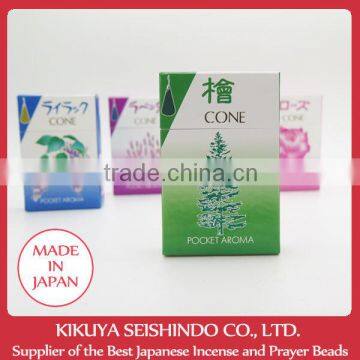 Daihatsu Incense Cones, Pocketan Tanka, Cypress Cones, Pocket Aroma, tradition perfume, japan incense, cone incense