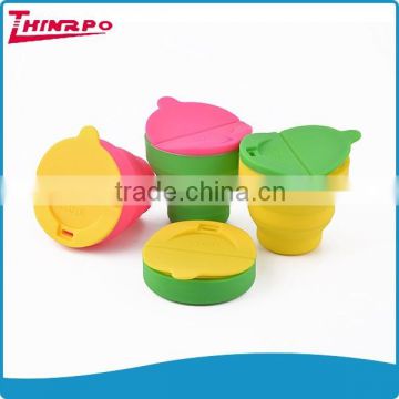 Food Grade Silicone Collapsible Travel Mug Foldable Cup