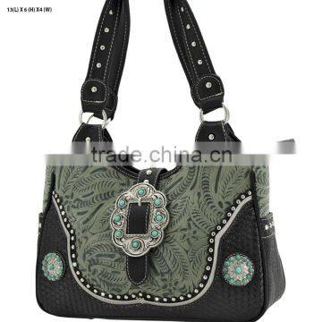 Western cowgirl handbags rhinestone buckle turquoise concho purses