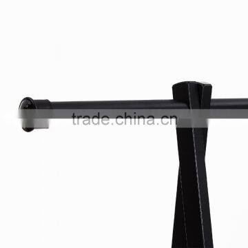 Black Metal Coat Hat Rack 2-tier Garment Drying Rack Clothes Shoe Organizer photo-6