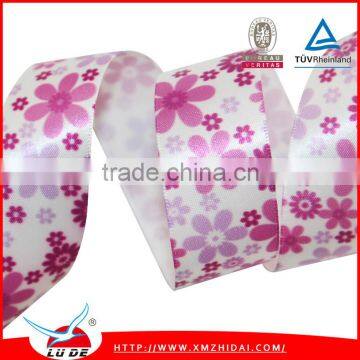 2015 Fashionable custom design flower printed ribbon