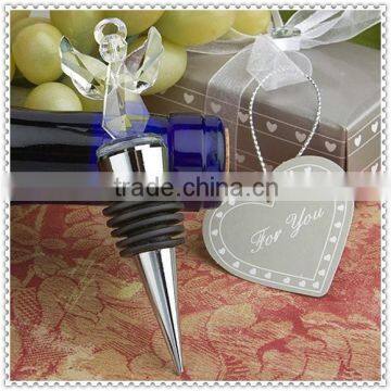 Crystal Angle Pretty Wine Stopper for Wedding Gift