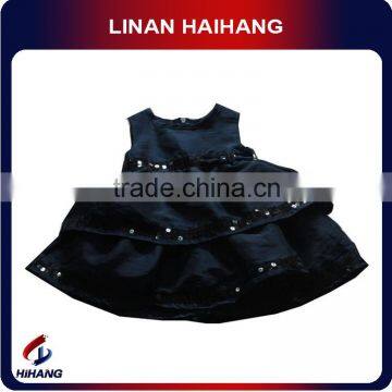 High quality hot sale Beautiful lovely girls party dresses black