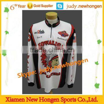 100% polyester long sleeve fishing clothing, fishing clothing made in china manufacturer