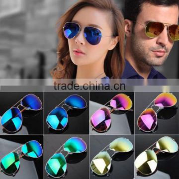 New Unisex Retro Fashion Vintage Womens Mens Mirror Aviator Lens Sunglasses