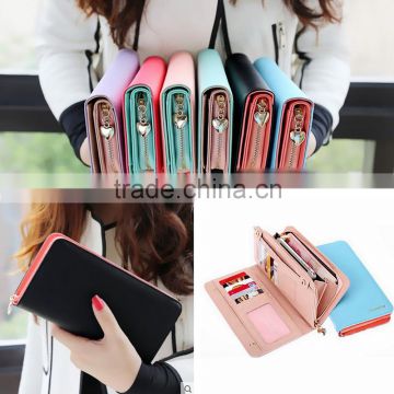 Women Fashion Leather Bifold Long Wallet Clutch Card Holders Purse Lady Handbag