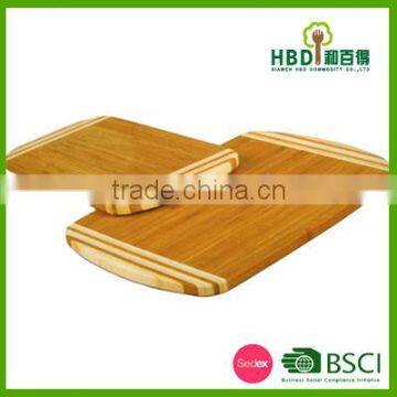 Classic bamboo butcher chopping block/wooden food cutting board