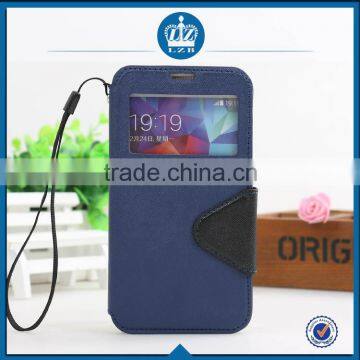 LZB Fashion color contrast series view windows PU leather case flip cover for LG G3,for LG G3 case