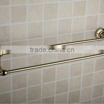 2014 Noble Style Classic Golden Double Bar Towel Rack Shelf for Bathroom Accessories