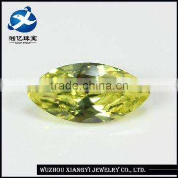 names of semi precious stones beads/ High quality 4x8mm olive yellow marquise shape cubic zirconia