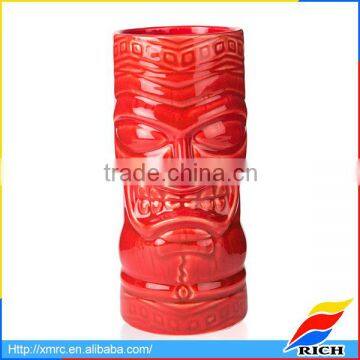 Wholesale souvenir cheap ceramic tiki mug cup for gift