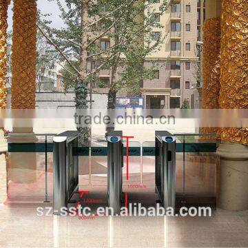 304 stainless steel automatice access control swing barrier turnstile gate