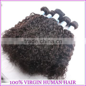 100% Unprocessed tangle free mongolian curly hair weave 7a