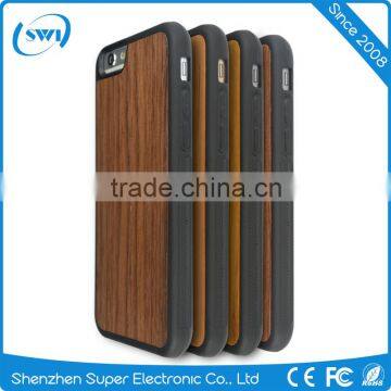 New Natural Material 360 Degree Protective Wooden+TPU Phone Case Cover For iPhone 6 6S 6S Plus