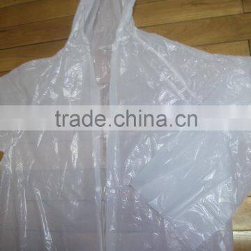YunShang Cheap Promotional White Disposable pe Raincoat