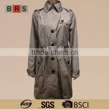 Long style women trench coat wholesale