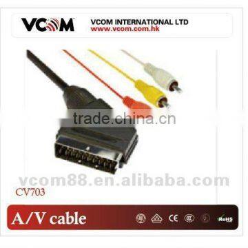 Audio Vedio cable Scart to RCA Cable