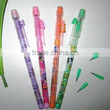 colorful plastic sharped pencil