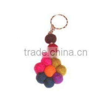 Felt Balls Key Chain