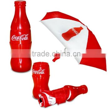 Gift bottle folding umbrella