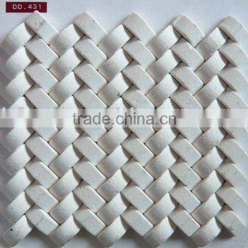 herringbone marble mosaic tile