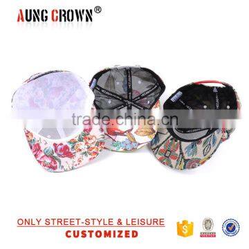 Custom Design 100% Cotton Floral Snapback Cap/Hat photo-6