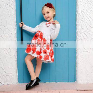 Cotton baby girl casual dress princess dress 2016 european style girl dress