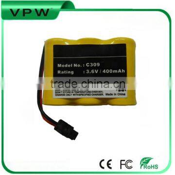 Stable quality Ni-cd 2/3AA 3.6V 400mAh Cordless Phone battery