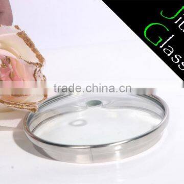 Glass lid for cookware pot and frying pan