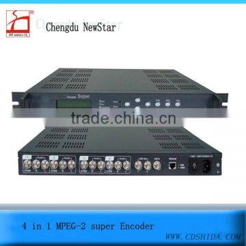 4 in 1 MPEG-2 Super Encoder digital catv digital headend