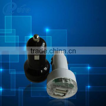 New arrival high quality mini usb car charger adapter 2100MA output current for mobile cell phone Ipad