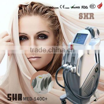 10MHz E-light(IPL+RF) SHR Beauty Equipment 480-1200nm 3 Handpieces&Germany Lamp&Medical CE