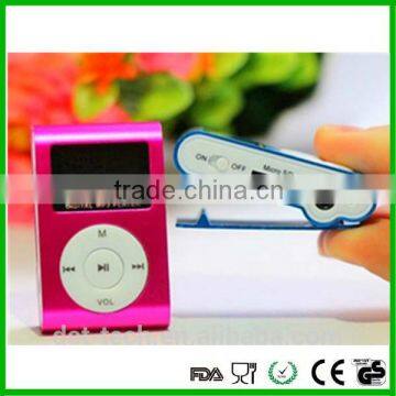 Manufacturer mini clip mp3 player manual with TF card slot and LCD screen